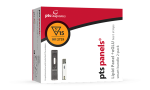PTS Panels Lipid + eGLU Smart Bundle™, 15 testes Perfil Lipidico + 15 Testes Glucose